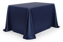 Load image into Gallery viewer, Navy Matte Rectangle Banquet Tablecloth