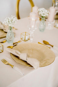 Linen charger plate