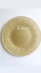 Linen charger plate