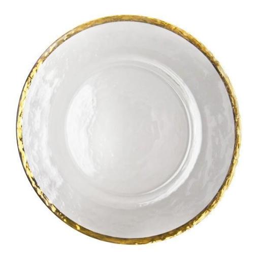 RIMMED GLASS CHARGER PLATES