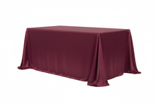 Load image into Gallery viewer, Premium Burgundy Matte Satin Rectangle Tablecloth
