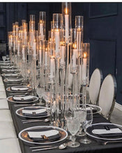 Load image into Gallery viewer, Clear 10 arm taper candleholders- (LED Taper Candles included)
