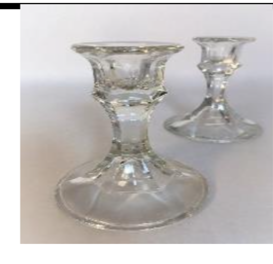 Clear taper candle holders