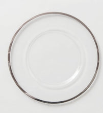 Load image into Gallery viewer, RIMMED GLASS CHARGER PLATES
