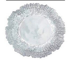 FROSTED GLASS CHARGER PLATES