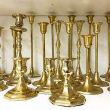 Load image into Gallery viewer, 3 in 1 Antique gold taper candleholders
