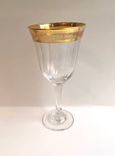 Valencia gold rimmed glassware